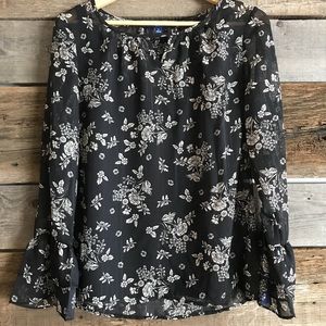 Sheer floral top